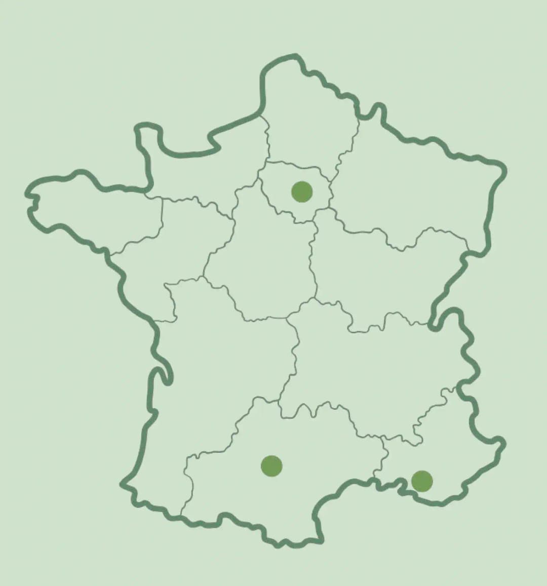 Présence nationale Jade Assurances — carte de France